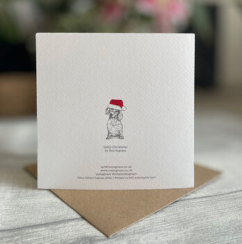'Hatty Christmas' Illustrated Dog Card, 2 of 2
