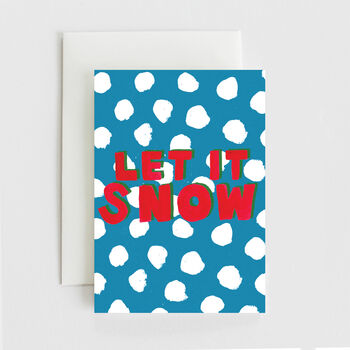 'Let It Snow' Contemporary Christmas Card, 2 of 4