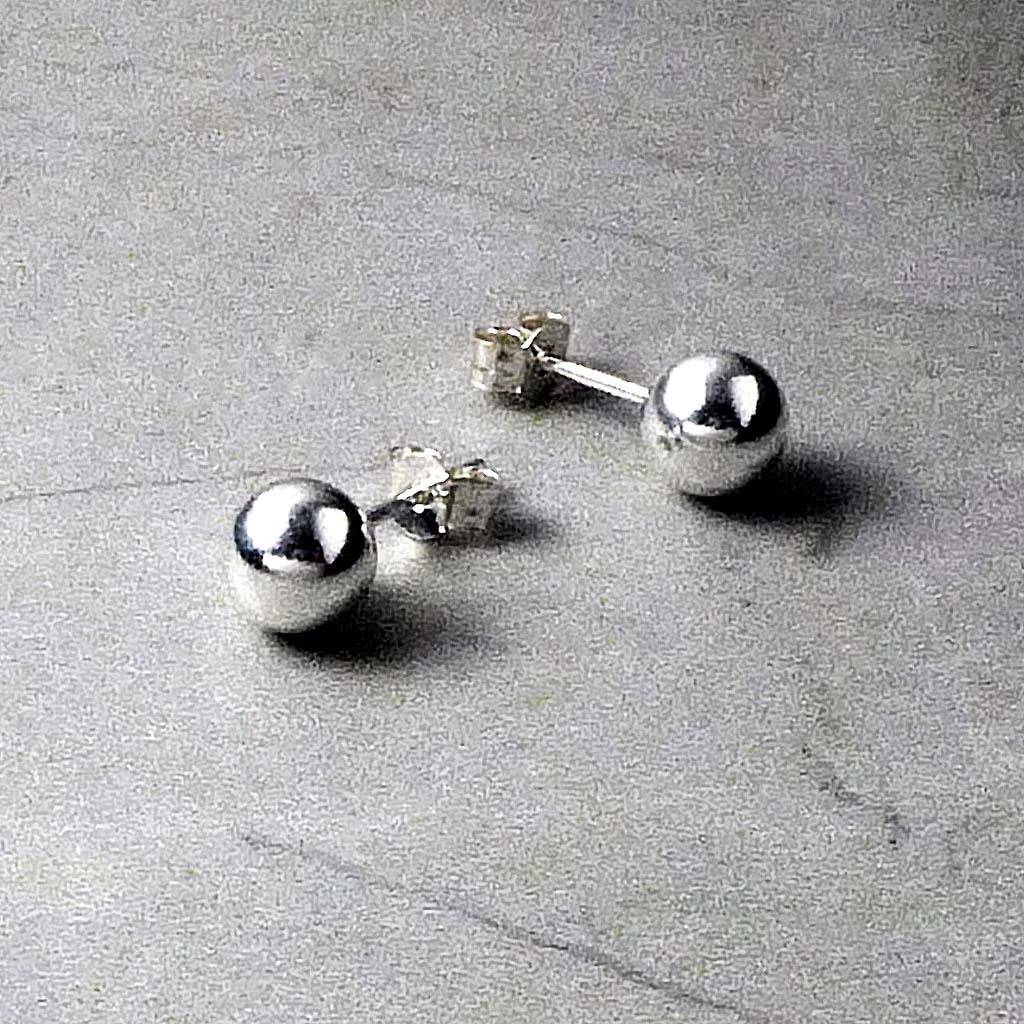 sterling silver ball stud earrings by hersey silversmiths ...