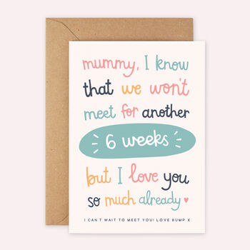 Personalised Mother's Day Card From The Bump, 3 of 6