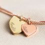 Personalised Double Heart Charm Bracelet, thumbnail 3 of 10