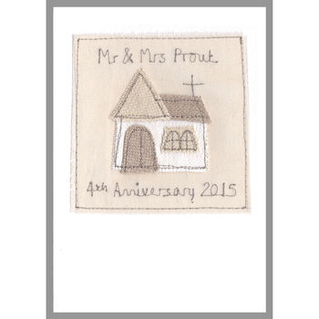 Personalised Church Wedding Or Anniversary Card, 6 of 12