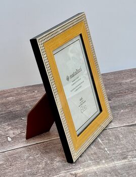 Natalini Yellow And Gold Houndstooth Photo Frame, 3 of 4