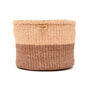 Taifa: Brown And Sand Duo Colour Block Woven Basket, thumbnail 5 of 8