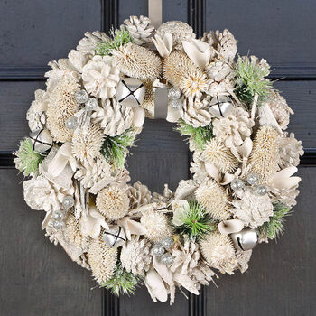 Frosted Bells Luxury Winter Wreath By Dibor | notonthehighstreet.com