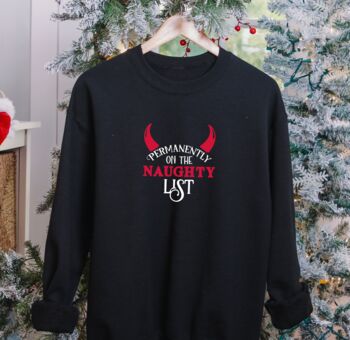 Naughty List Funny Christmas Jumper, 2 of 7