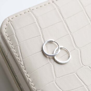 Sterling Silver Flat Huggies, 3 of 12