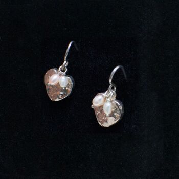 Luxury Sterling Silver And Pearl Charms Drop Earrings, 2 of 2