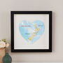 Personalised Location New Zealand Map Heart Print, thumbnail 4 of 4