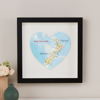 Personalised Location New Zealand Map Heart Print, 4 of 4