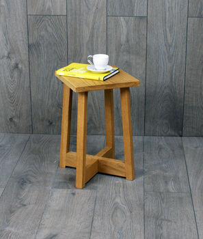 Avenir Stool Or Side Table Solid Oak, 3 of 3