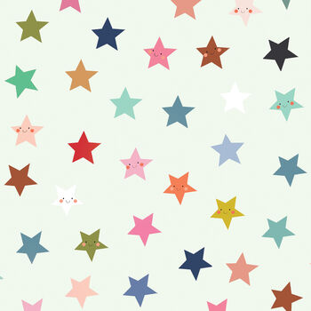 Smiley Stars Wrapping Paper Two Sheets, 2 of 5