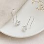 Sterling Silver Clear Cz French Hook Drop Earrings – 4mm, thumbnail 1 of 10