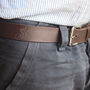 Engraved Cyclists Leather Belt, thumbnail 3 of 10