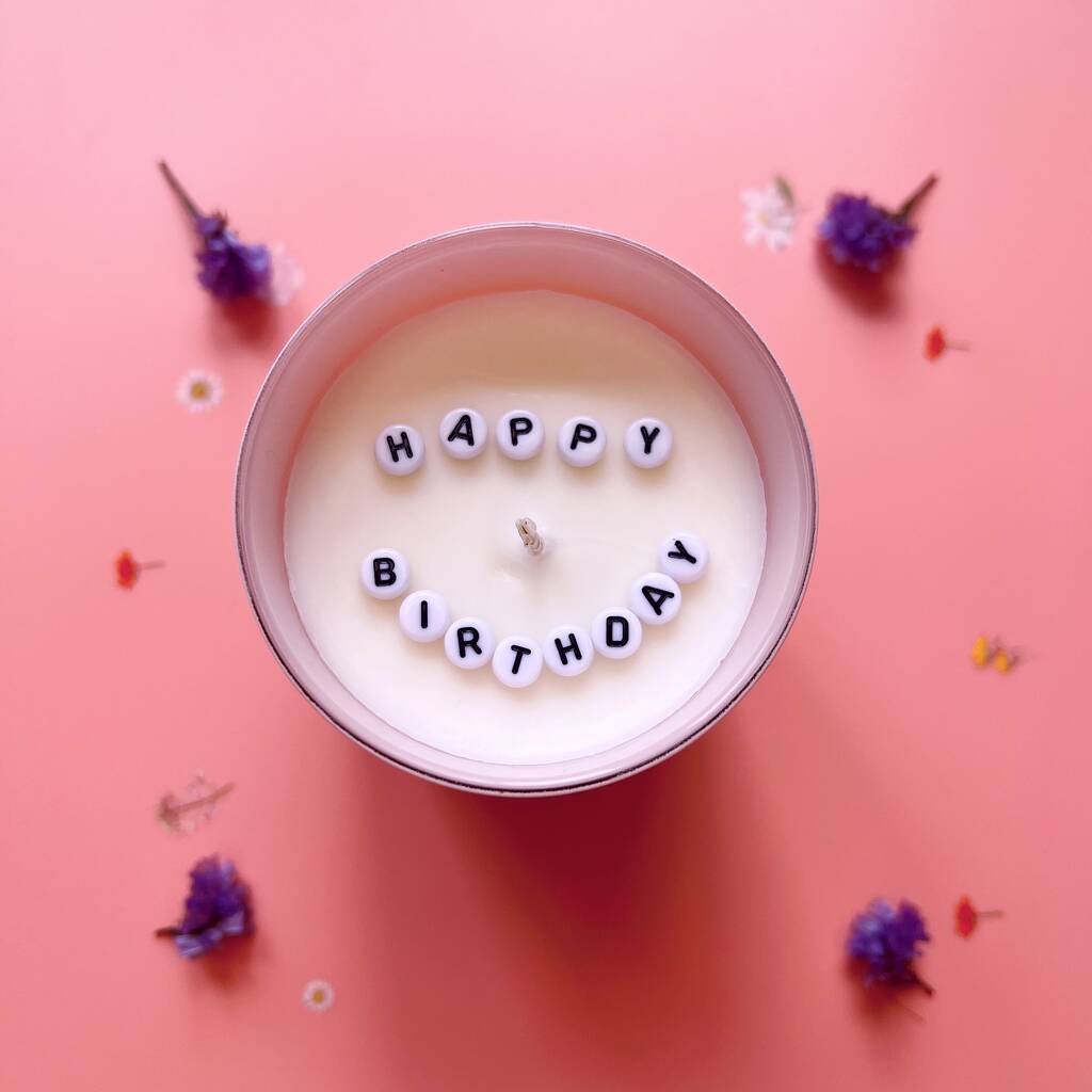 Personalised Message Candle By Hazel & Blue