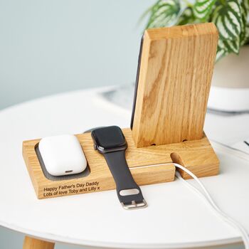 Personalised iPhone Apple Watch And Airpods Stand, 3 of 12
