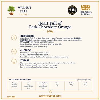 Great Taste Dark Chocolate Orange Slices Heart Tin – 200g, 5 of 7