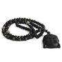 Buddha Black Gemstone Mala Bead Necklace, thumbnail 1 of 2