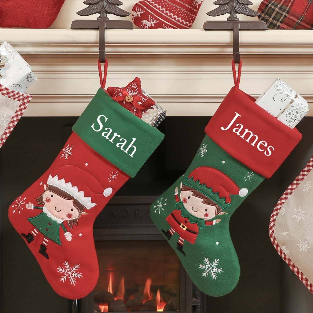 Traditional Children's Christmas Stockings By Dibor