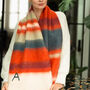 Personalised Chunky Coral Red Striped Scarf, thumbnail 2 of 9