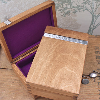 Personalised Wooden Cufflink And Watch Box, 6 of 9