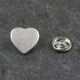 Sterling Silver Heart Pin Gap Year Gift, thumbnail 3 of 8