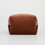 Rust Corduroy Velvet Cosmetics Pouch, thumbnail 3 of 5