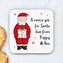 A Mince Pie And Drink For Santa Christmas Eve Coasters, thumbnail 1 of 2