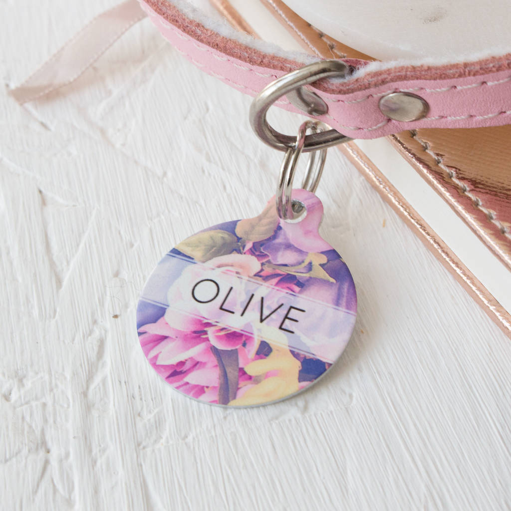 Floral Pet ID Tag, 1 of 6