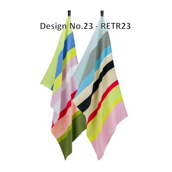 Summer Stripe 100% Cotton High Quality Tea Towel X Two, 9 of 12