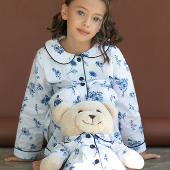 Cecilia Pyjama Set With Matching Teddy Bear Set, 4 of 8