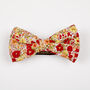 Mens Orange And Red Floral Bow Tie, thumbnail 2 of 6