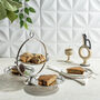 Silver Foldable Solid Copper Two Tier Serving Stand, thumbnail 2 of 8