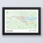 London Personalised Marathon Map Print, thumbnail 3 of 4