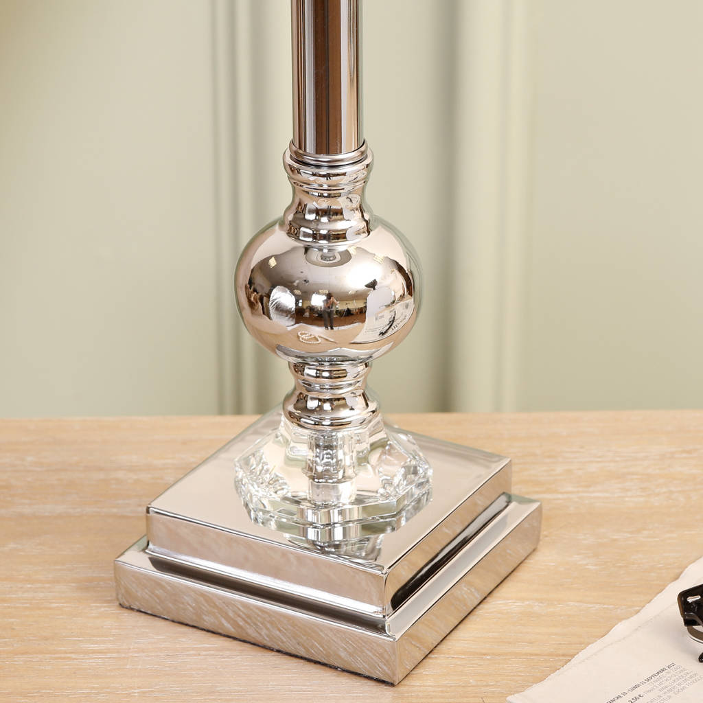 Contemporary Chrome Table Lamp By Dibor