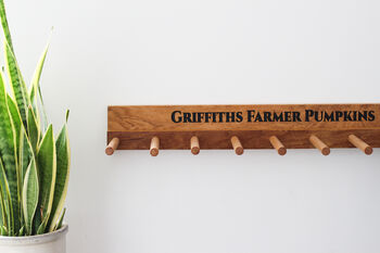Engraved Oak Welly Boot Rack, 2 of 11