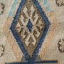 Handmade Bohemian Blue Handloom Kilim Rug, Runner, thumbnail 6 of 7