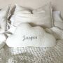 Personalised Boucle Cloud Cushion Baby Gift Nursery Decor, thumbnail 2 of 2