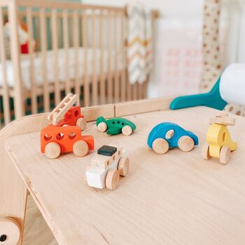 Handmade Land, Sea And Air Set Of Wooden Toy Vehicles, 2 of 4