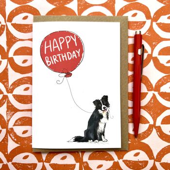 Personalised Border Collie Birthday Card, 5 of 5