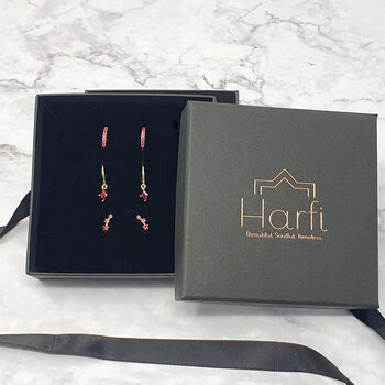 July Birthstone Ruby Earrings Gift Set For Her, 2 of 6