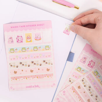 Cute Washi Tape Planner And Journal Sticker Sheet, 2 of 6