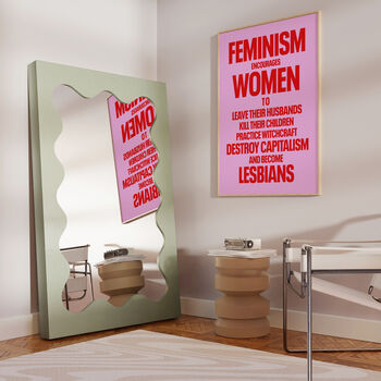 Retro Funny Feminist Wall Art Print, 6 of 8