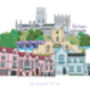 Durham Skyline Personalised Print, thumbnail 8 of 9