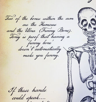 Personalised Skeleton Anatomy Print, 5 of 6