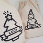 Personalised Snowman Christmas Sack, thumbnail 2 of 5