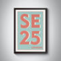 Se25 South Norwood, London Postcode Art Print, thumbnail 5 of 10
