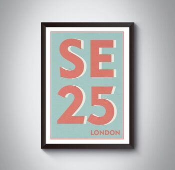 Se25 South Norwood, London Postcode Art Print, 5 of 10