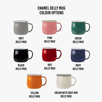 Personalised Birth Flower Coloured Enamel Mug, 4 of 6