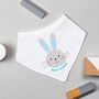 Personalised First Easter Rabbit Bodysuit Pink Or Grey, thumbnail 7 of 8